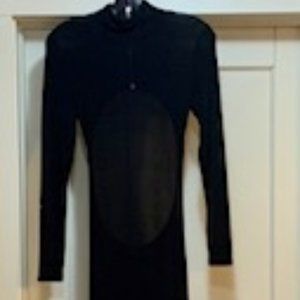 Twin Sisters Black Maxi Dress with Scoop Back S